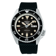Seiko 5 Sports SRPD73K2 Suits Automatic Black Dial Black Rubber Men's Watch - mzwatcheslk srilanka
